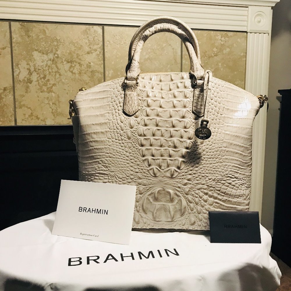 NWT- FREE SHIPPING -BRAHMIN-LARGE DUXBURY Satchel Melbourne - Picture 6 of 6